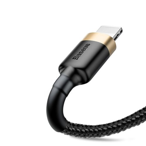 Baseus Premium Apple Kabel - 2 Meter, 1,5 Ampere Aufladung, Perlenabdeckung - schwarz