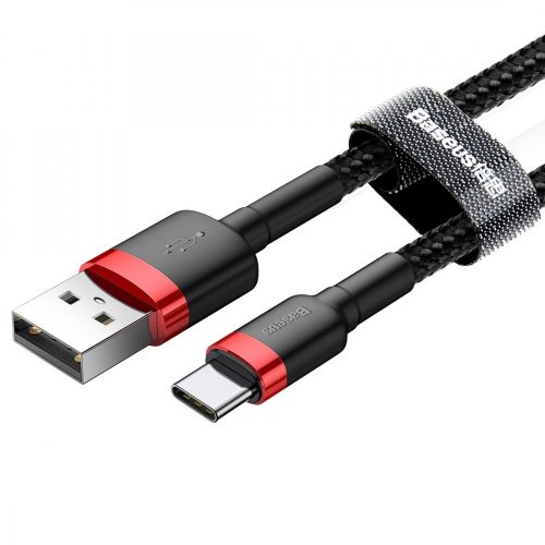 Baseus Premium USB-Type C Kabel - 1 Meter, 3 Ampere Aufladung, Perlenabdeckung - Schwarz