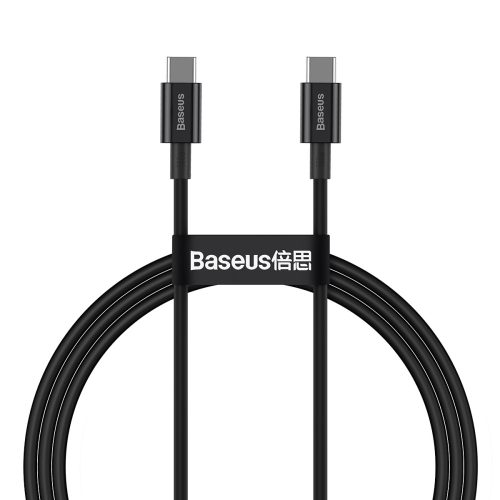Baseus CATYS-C01 – 100W, USB-Type-C-zu-USB-Type-C-Schnellladedatenkabel, Kabellänge: 2m – Schwarz