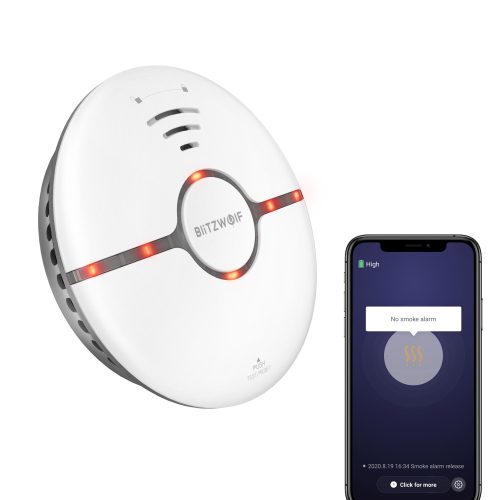 Blitzwolf® BW-IS7 Smart Rauchmelder - ≥85dB Alarm, App Alarm, für 30㎡ Bereich
