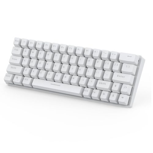 BlitzWolf BW-KB1 Gamer-Tastatur - Mechanische Tasten, RGB-LED-Beleuchtung, kabelgebunden und kabellos, IPX4 - Weiß