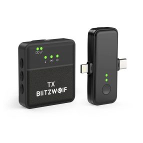   BlitzWolf BW-SX31 Kabelloses Lavalier-Mikrofon zum Anstecken – 2,4 G kabellose Signalübertragung, 8 Stunden Betrieb, hervorragender Klang