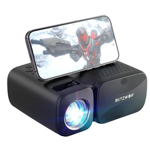 BlitzWolf® BW-V3 Mini-Projektor – 720p, 5000 Lumen, Screen Mirroring (Cast Screen), Bluetooth + eingebauter Lautsprecher