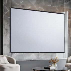   BlitzWolf® BW-VS8 Wandmontierte Projektionsleinwand - 80 Zoll, 5-lagiger Blendschutz, 16:9, 4K, 90° Betrachtungswinkel