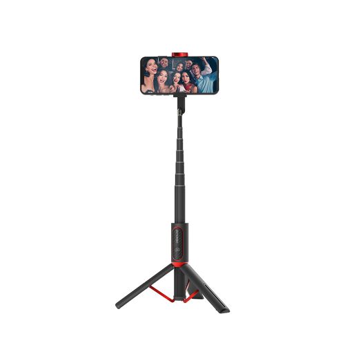 BlitzWolf® BW-BS10 Tragbarer Selfie-Stick mit ausziehbarem Stativ, verdeckter Telefonklemme, bis zu 720 mm Länge, abnehmbare Fernbedienung