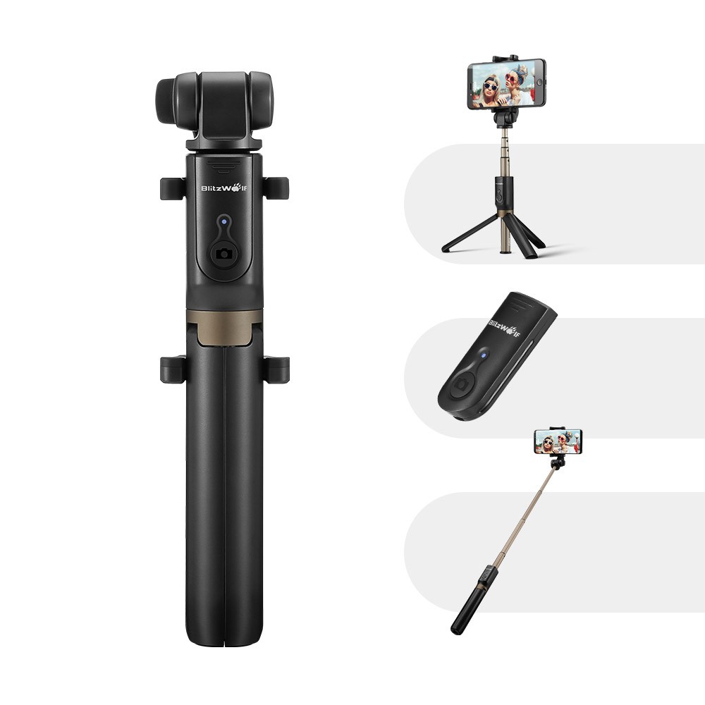Sony Gopro LG BlitzWolf Bluetooth Selfie Stick Stativ Kamera Android DSLR Samsung 84cm Aluminium All-in-one Monopod Wireless Selfie-Stange Stab mit Bluetooth Fernbedienung für iPhone Huawei 