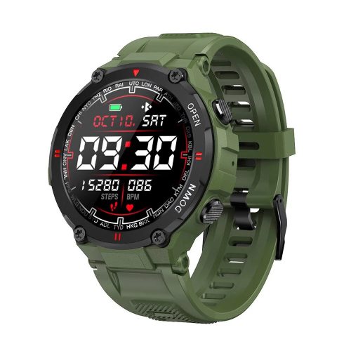 Blitzwolf® BW-AT2C (Grün) Smartwatch mit eingebautem Mikrofon und Lautsprecher mit unzähligen Aktivitätsmodusfunktionen