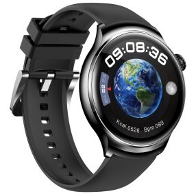   Blitzwolf® BW-AT4 Smartwatch - AMOLED HD-Display, Bluetooth-Anrufe, Nachrichtenbenachrichtigung und Gesundheits, IP67 - Schwarz