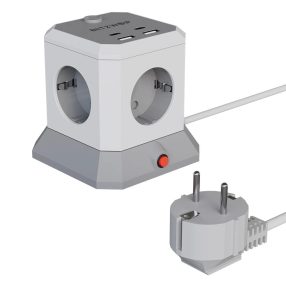   BlitzWolf® BW-EC1 - Tischladegerät und Stromverteiler: 4x 230V + 2xUSB-A & 2x USB-C Ladeports