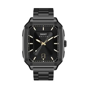   Blitzwolf® BW-GTC3 Smartwatch – Metallgehäuse und -armband, Telefonieren mit der Uhr, Blutdruck- und Blutsauerstoffmessung + unzählige Funktionen zur Aktivitätsmessung – Schwarz