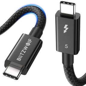   BlitzWolf® BW-HDC8 - USB Type-C - Type-C Thunderbolt5 Kabel - 150cm Länge, 240W Ladeleistung, 120Gbps Datenübertragung -150cm