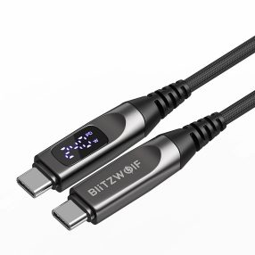   USB-Type-C-zu-Type-C-Kabel – BlitzWolf® BW-TC25 – 1,2 Meter lang, LED-Anzeige, 240W PD3.1-Ladeleistung