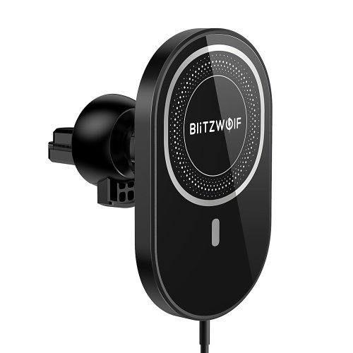 BlitzWolf® BW-CW4 - 15 W kabelloses Schnellladegerät + magnetischer Auto-Telefonhalter