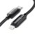 ESSAGER ES-X57 – 2 Meter langes USB-Kabel (Type-C/Lightning). Digitalanzeige, 29-W-Ladefunktion, Perlmuttstoffbezug