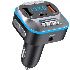   HiGi® - T73 Auto-Bluetooth-V5.0-FM-Transmitter und Auto-USB-Schnellladegerät