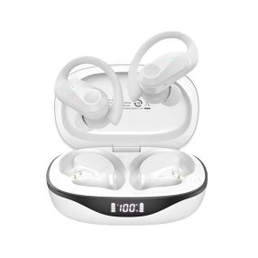   Lenovo LP75 – kabellose Sport-Ohrhörer – Ohrbügel-Design, 6 + 30 Stunden Nutzungsdauer, BT5.3, IPX5 wasserdicht- Weiß