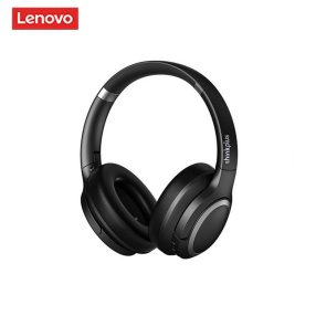  Lenovo® TH40 Bluetooth-Kopfhörer – ANC: Aktive Geräuschunterdrückung, 40-mm-Lautsprecher, 20 Stunden Akkulaufzeit – Schwarz