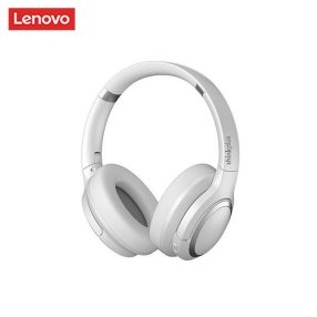   Lenovo® TH40 Bluetooth-Kopfhörer – ANC: Aktive Geräuschunterdrückung, 40-mm-Lautsprecher, 20 Stunden Akkulaufzeit – Weiß