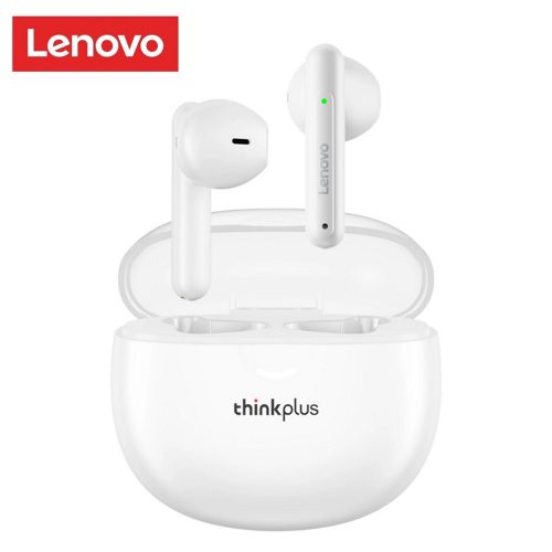 Lenovo thinkplus LivePods LP1 Pro – Bluetooth 5.3 Ohrhörer mit Ladebox. 4 x 5 Stunden Akkubetrieb, Touch-Button-Steuerung – Weiss