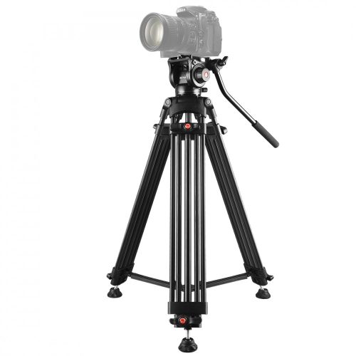 PULUZ Professional Kamerastativ + Kopf für DSLR / SLR Kameras - Aluminiumrahmen, hohe Belastbarkeit: 10kg, höhenverstellbar zwischen 90-170cm