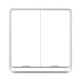   RSH ESW-2WAA-EU WiFi - SMART, wandmontierter, mechanischer Lichtschalter mit 2 Schalter - Tuya App, Google Home, Amazon, Integrierbarkeit