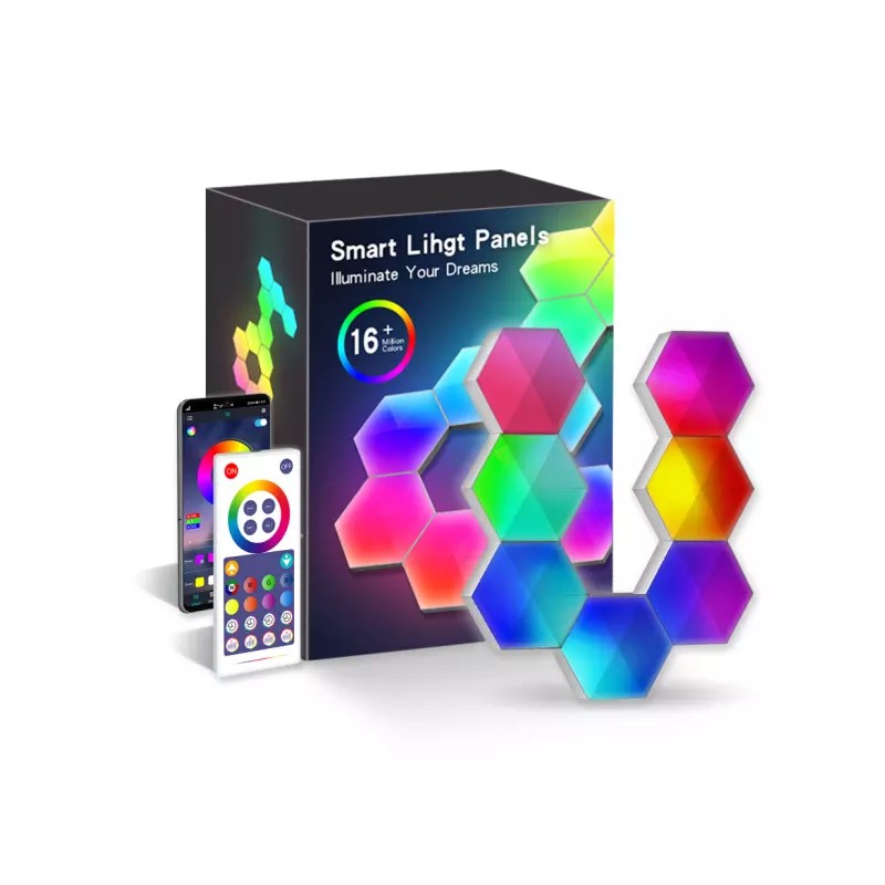 RGB intelligente sechseckige Wand lampe Farbwechsel Umgebungs