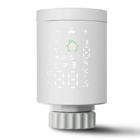   RSH® RV05 - Smartes Heizkörper-Thermostatventil. 1 Jahr Batterienutzung, Alarm bei offenem Fenster, unzählige automatische Prozesse und Einstellungen, Danfoss-Adapter.