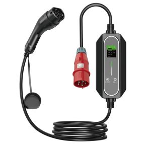   Radian 11kW | 3x16A | Type 2 | Portable EV Charger - Dreiphasiges (3x16A) tragbares Ladegerät für Elektroautos | 5 m Kabel