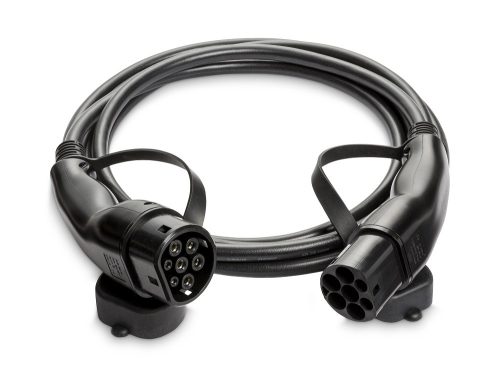 Raedian Type 2 to Type 2 Ladekabel für Elektroautos, mit Tragetasche – 22 kW | 3 x 32A | 5 Meter – Schwarz