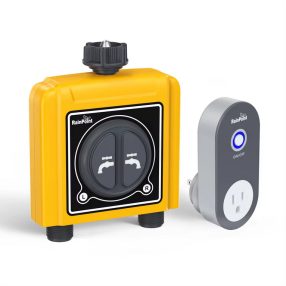   RainPoint® TTV203WRF + TWG004WRF - Intelligentes Bewässerungssystem montiert am Gartenhahn 2x Auslassventil + HUB