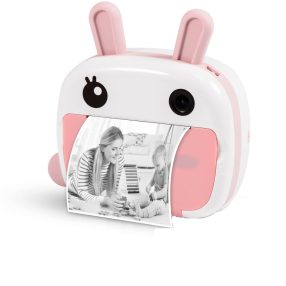   SearySky KX-06AP – Kinderkamera und Sofortdrucker in einem. 1080P-Auflösung, großes Display – Pink