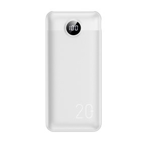   Veger L20s Schnelllade-Powerbank - 20000 mAh - LED-Ladeanzeige, PD20W + QC18W Ladeleistung - Weiß