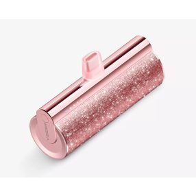   Veger Lipstick-C Power Bank mit USB Type-C plug – 5000 mAh Kapazität, für alle USB Type-C Produkte, PD3.0-Laden - Rose Gold