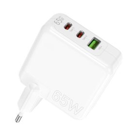   YOUUP NC67-G - 3-Port 65W GaN Ladegerät - 65W GaN Power USB-Schnellladegerät (2x USB-C + 1x USB-A)