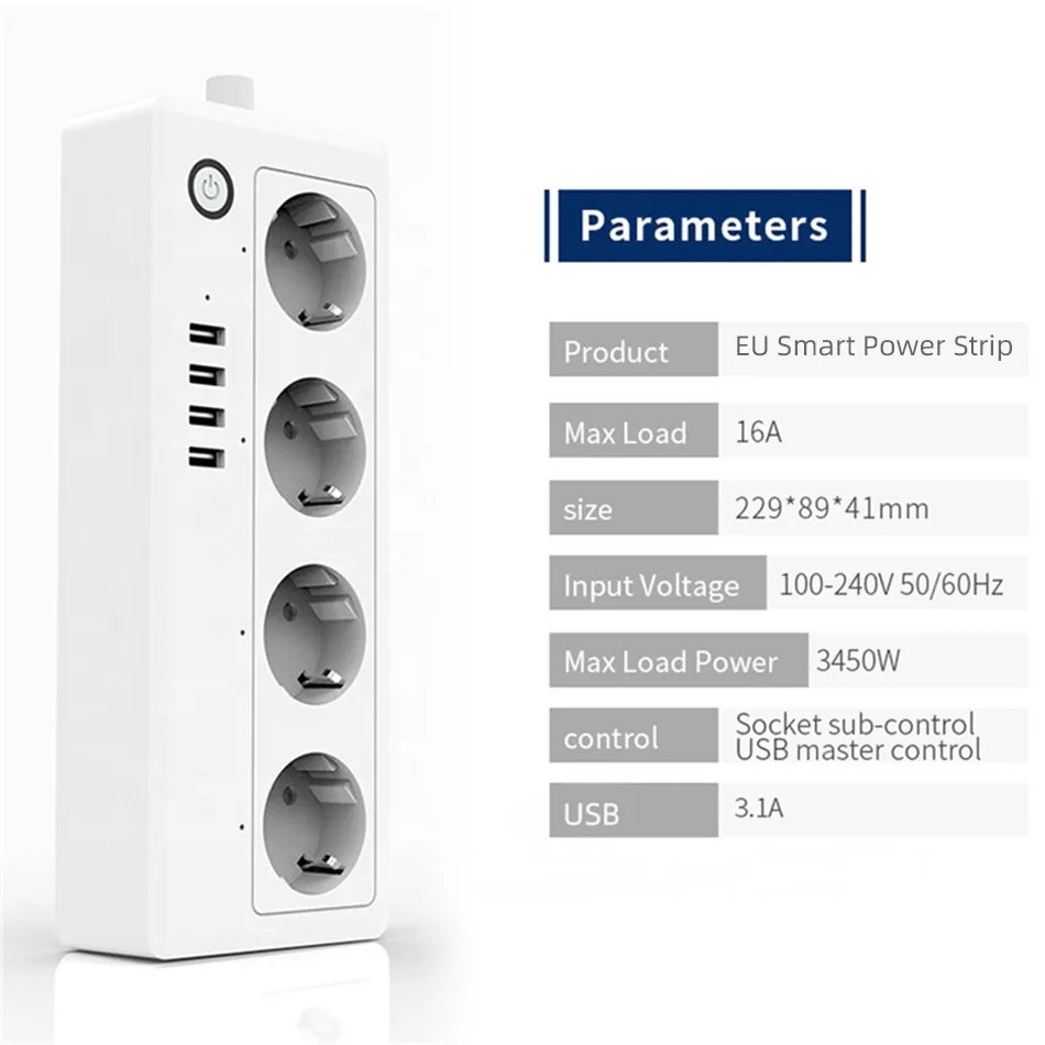 RSH® WT022 - SMART Steckdosenleiste & USB-Ladegerät: 4x USB